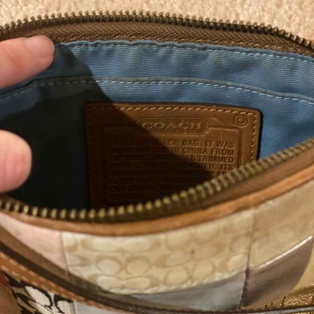Patchwork authentic coach purse